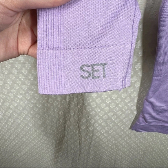 Set Active Light Purple Seamless High Rise Leggings - Picture 4 of 5